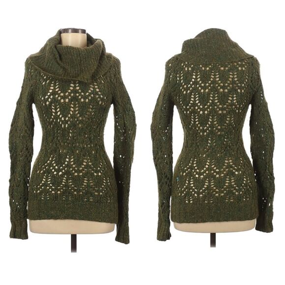 NORDSTROM Wool Mohair Cowl Neck Marled Sweater S - Picture 6 of 6